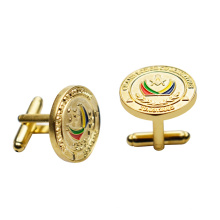 High Quality Custom Design Wholesale Decoration Collectible Metal Masonic Logo Gold Plating Stainless Cuff link